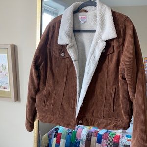 Brown Corduroy Sherpa lined jacket